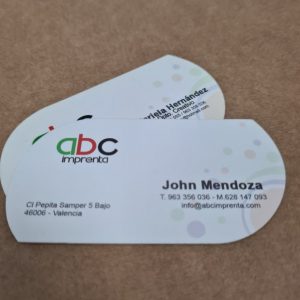tarjetas de visita troqueladas