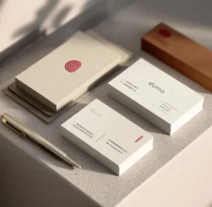 Dos lotes de tarjetas de visita urgentes de color blanco